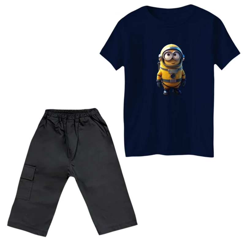 ست تی‌شرت و شلوارک پسرانه مدل مینیون کد 30