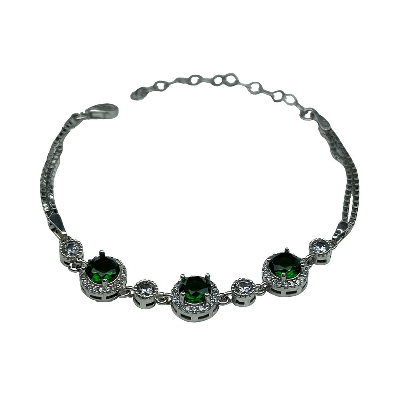 دستبند نقره زنانه مدل دولاین