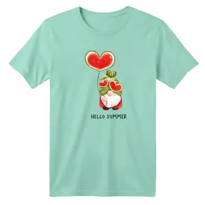 تی شرت آستین کوتاه بچگانه مدل بابانوئل و هندوانه یلدایی کد 5 رنگ سبز روشن