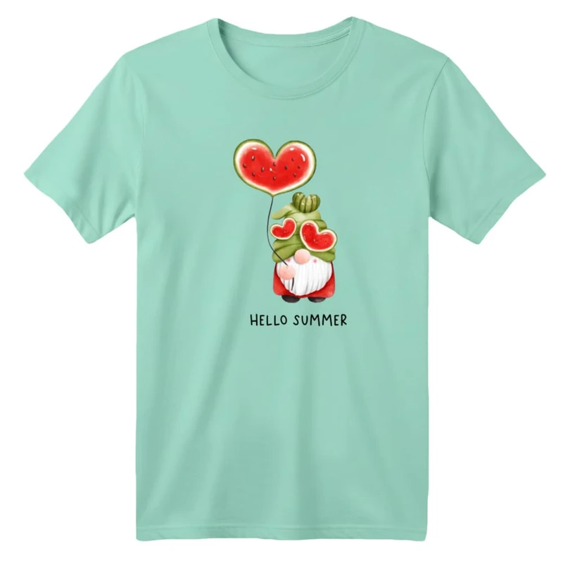 تی شرت آستین کوتاه بچگانه مدل بابانوئل و هندوانه یلدایی کد 5