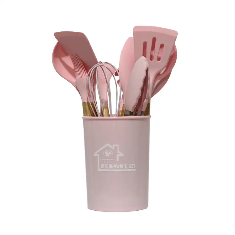 سرویس کفگیر و ملاقه 12 پارچه کیچن وار ست مدل سیلیکونی