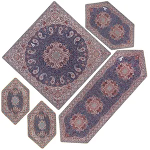 ست 5 تکه رومیزی ترمه مدل نسترن کد KP88