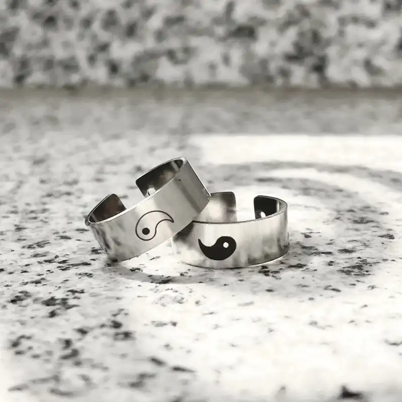 انگشتر مدل ست مکمل یین و یانگ مجموعه دو عددی