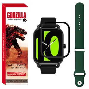 محافظ صفحه نمایش گودزیلا مدل GS-Sili-DK مناسب برای ساعت هوشمند هایلو RS4 Plus به همراه بند