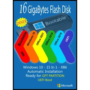 سیستم عامل Windows 10 X86 2023 15 IN 1 UEFI - Office 2016-2019-2021 Pro Plus نشر مایکروسافت