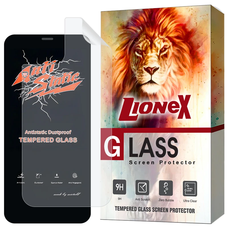 محافظ صفحه نمایش لایونکس مدل ANNL مناسب برای گوشی موبایل اپل iPhone 12 Pro Max به همراه محافظ پشت گوشی