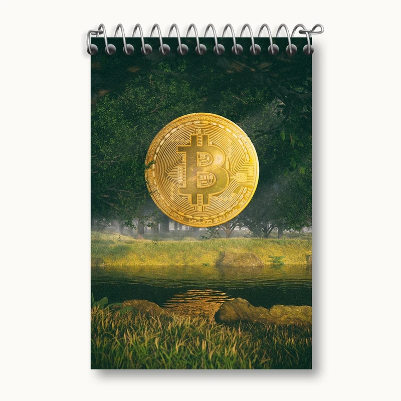 دفتر یادداشت 50 برگ خندالو مدل بیت کوین (Bitcoin) کد F512