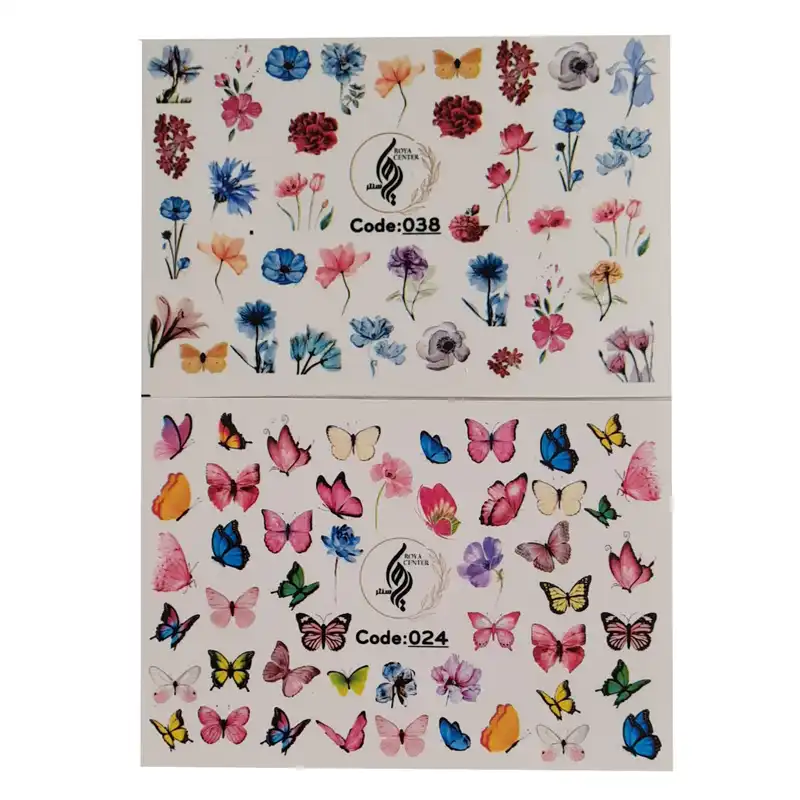 برچسب لنز ناخن رویاسنتر مدل 3824 مجموعه 2 عددی