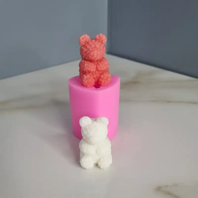 قالب شمع مدل خرس تدی گل گلی کد C 04CM
