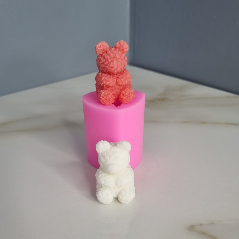 قالب شمع مدل خرس تدی گل گلی کد C 04CM
