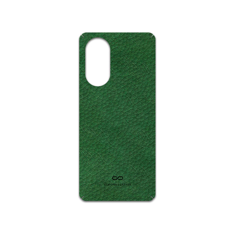 برچسب پوششی ماهوت مدل Green-Leather مناسب برای گوشی موبایل اپو A58 4G
