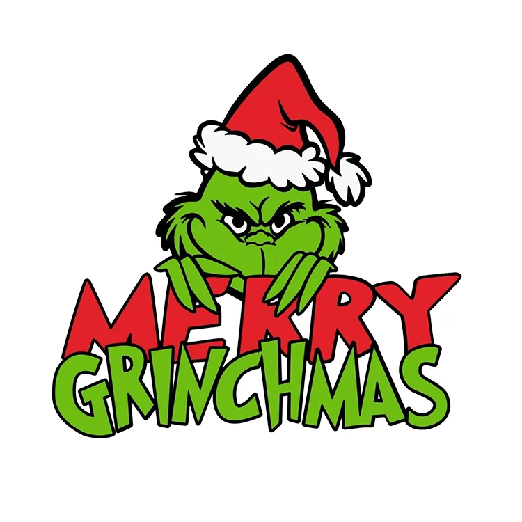 استیکر پارچه و لباس پاد آفرین مدل کریسمس طرح انیمیشن گرینچ کد S3051