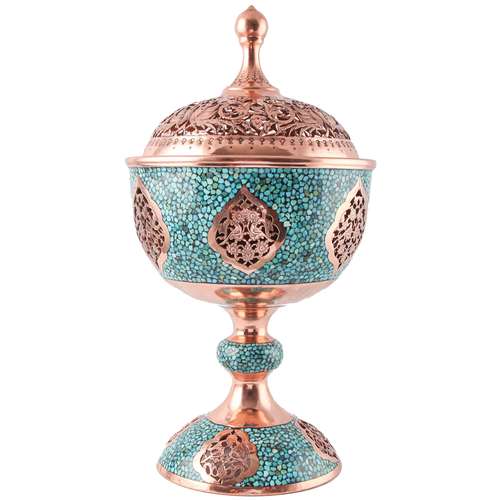 شکلات‌خوری فیروزه‌کوب صاحب طرح گل و مرغ کد 123057