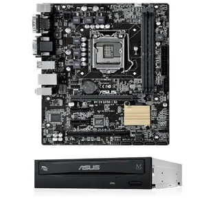 مادربورد ایسوس H110M-C به همراه درایو DVD اینترنال ایسوس مدل DRW-24D5MT بدون جعبه