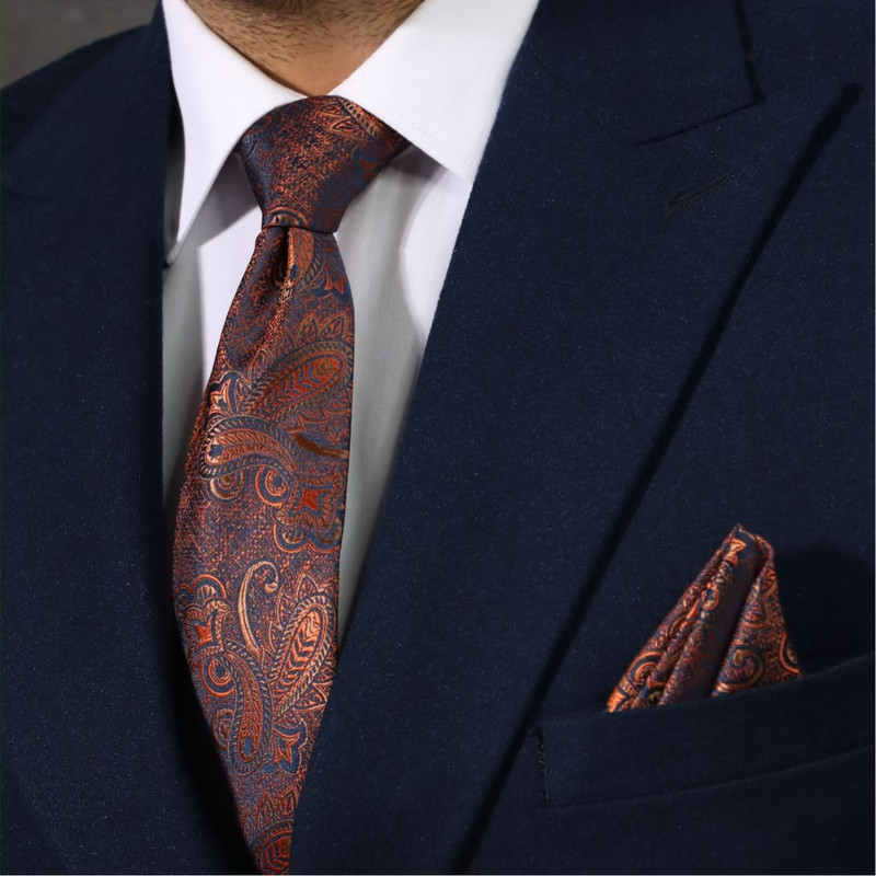 ست کراوات و دستمال جیب نسن مدل sn101003