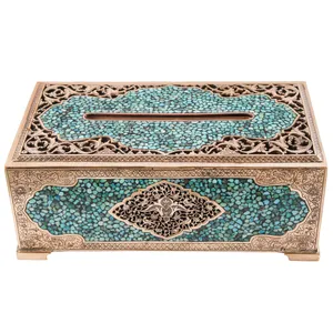 جعبه دستمال کاغذی فیروزه‌کوب صاحب  کد 123061
