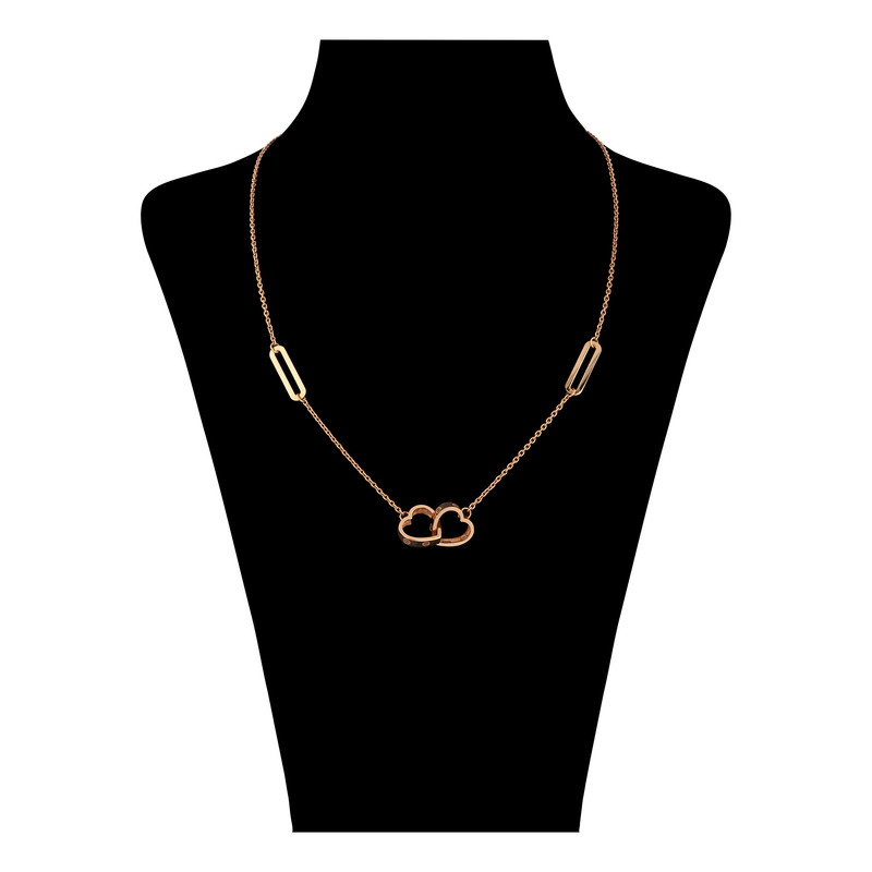 گردنبند طلا 18 عیار زنانه با طرح حلقهای (فلامینگو) صلاحی گلد مدل 16736