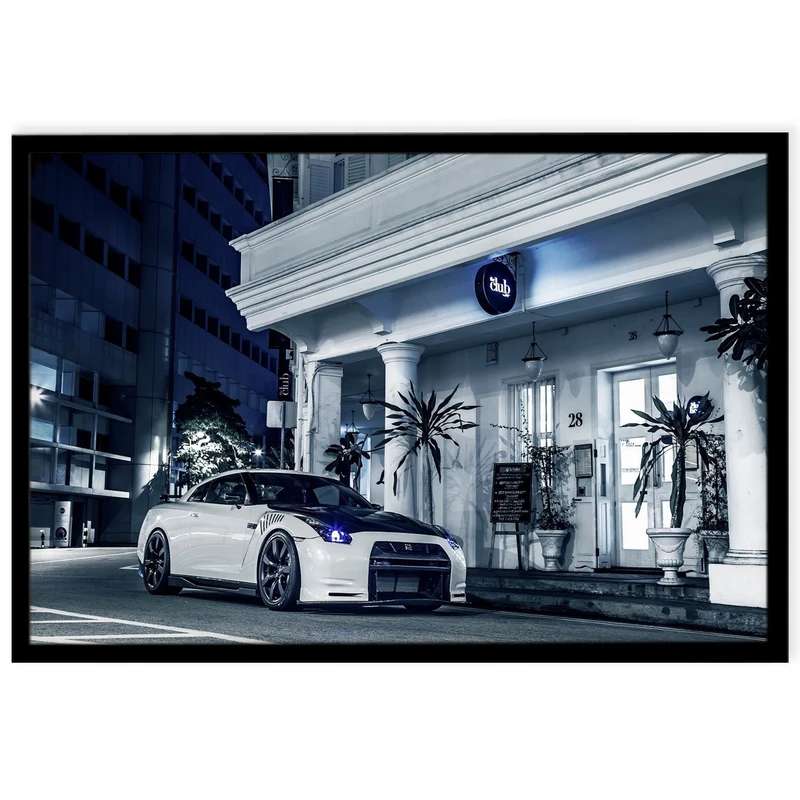 تابلو نوری بکلیت طرح ماشین NISSAN GT-R مدل B4693