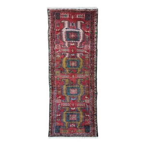 فرش قدیمی دستبافت کناره به طول سه متری مدل MG117