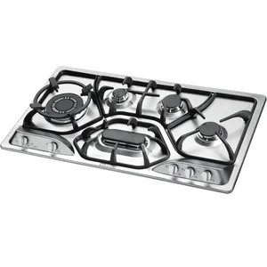 اجاق گاز صفحه‌ای پنج شعله استیل البرز مدل S-5908