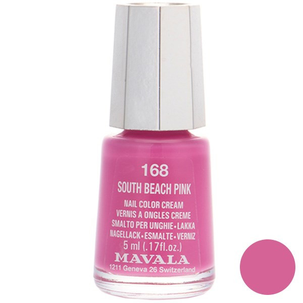 لاک ناخن ماوالا مدل Mini South Beach Pink شماره 168