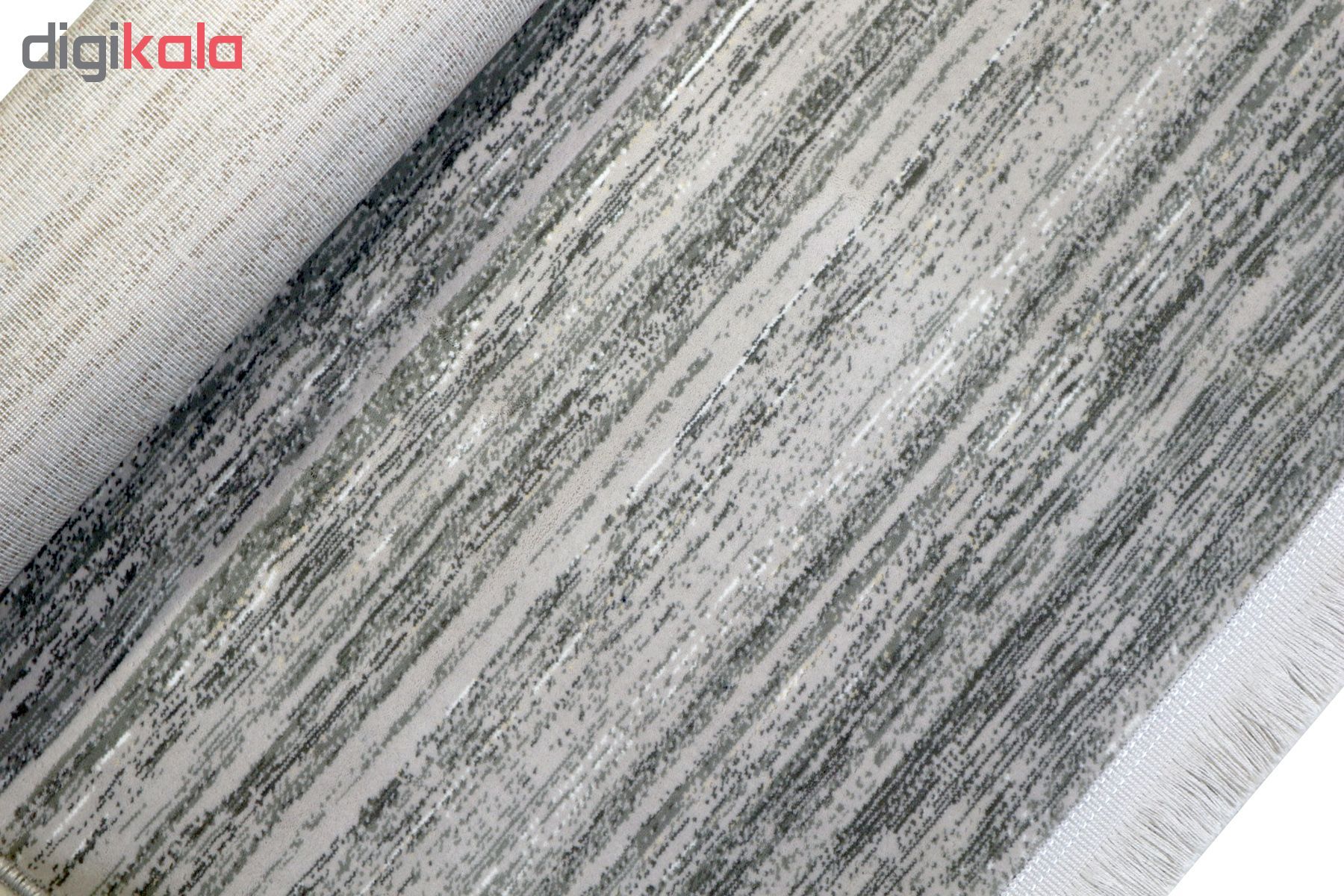 فرش ماشینی فرش رادین طرح گبه 14 رنگ زمینه طوسی