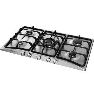 اجاق گاز صفحه‌ای پنج شعله استیل البرز مدل S-5906