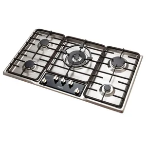 اجاق گاز صفحه‌ای پنج شعله استیل البرز مدل S-5901