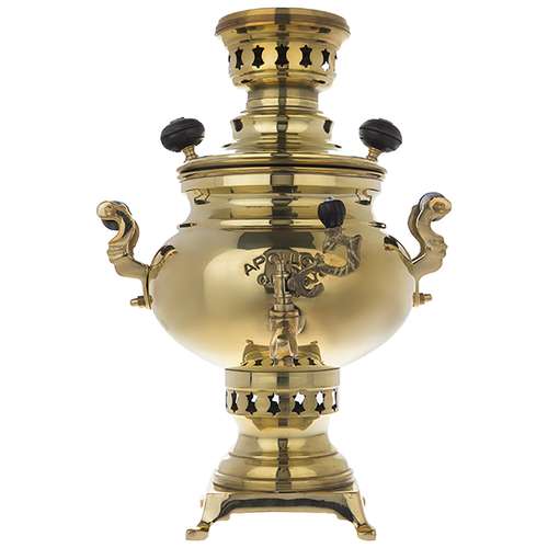 سماور زغالی آپولون مدل توپولون ساده ظرفیت 3 لیتر