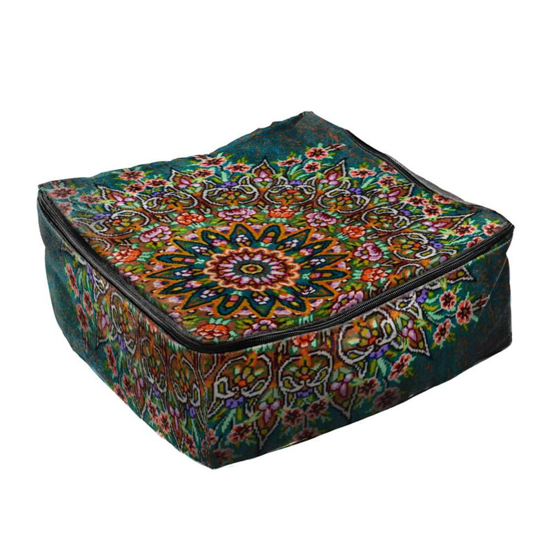 باکس لباس مدوپد طرح قالیچه قم لچک و ترنج دسته گل مدل C-Ghom158