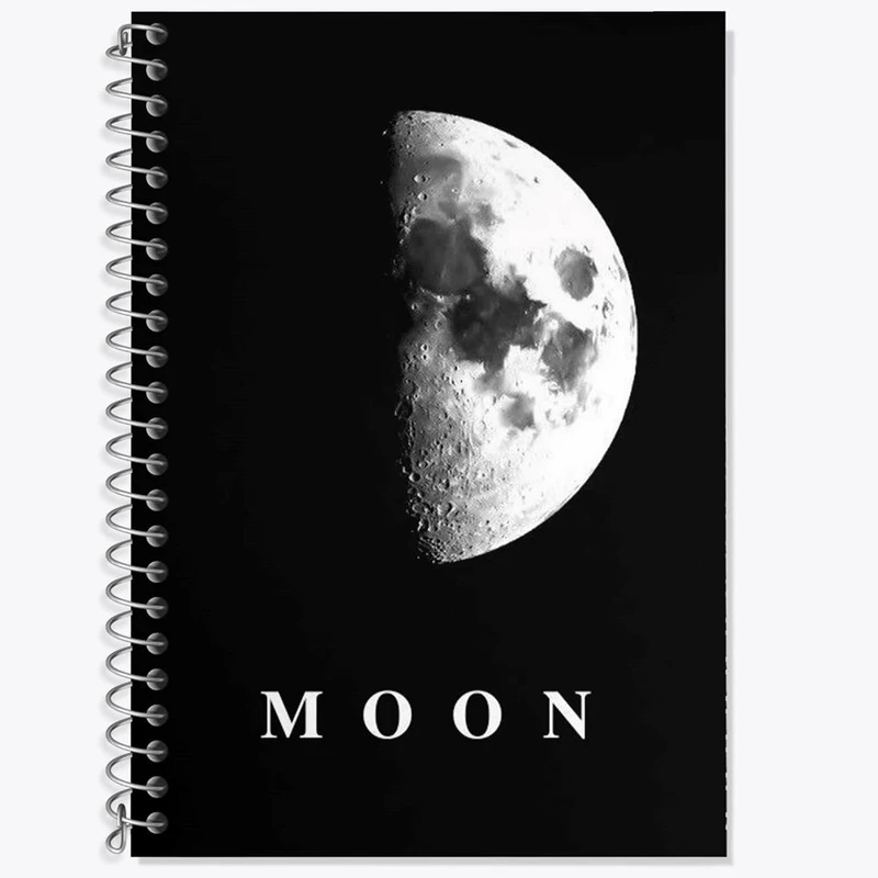 دفتر زبان 50 برگ خندالو مدل سه خط طرح ماه کد 29609