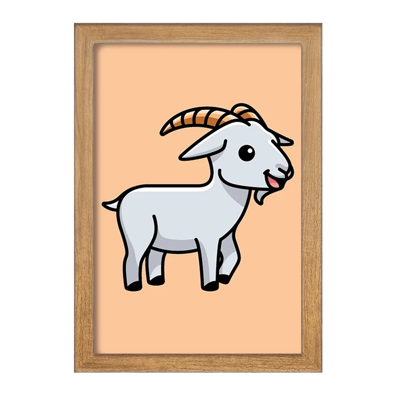 تابلو خندالو مدل حیوانات بامزه بز کد 28185