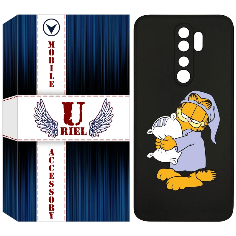 کاور یوریل مدل KSH کد 73 طرح گارفیلد خوابالو مناسب برای گوشی موبایل شیائومی Redmi Note 8 Pro