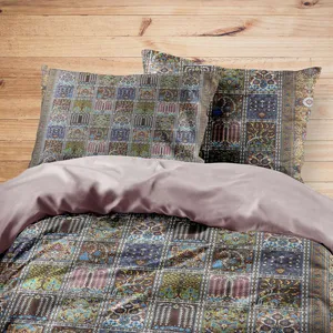 سرویس روتختی مدوپد طرح فرش قم خشتی مدل C-Ghom061 یک نفره 4 تکه