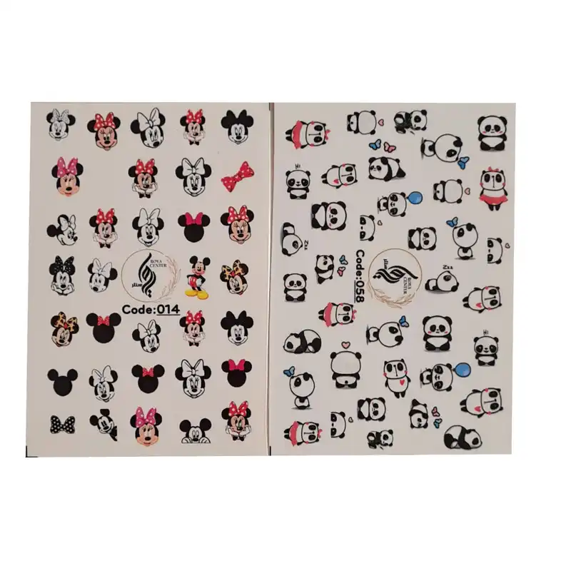 برچسب لنز ناخن رویاسنتر مدل 1458 مجموعه 2 عددی