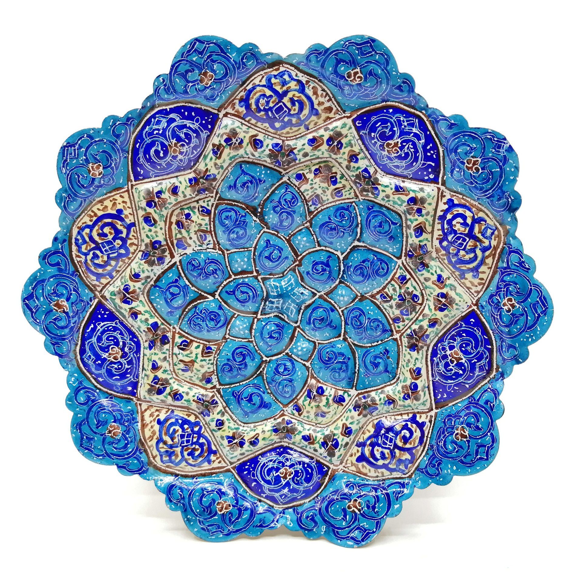 بشقاب میناکاری ابوالقاسمی مدل پاسارگاد کد 0016