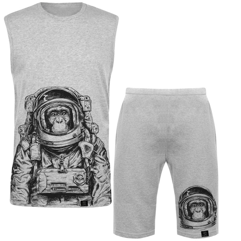 ست تاپ و شلوارک مردانه 27 مدل Monkey Space کد MH311