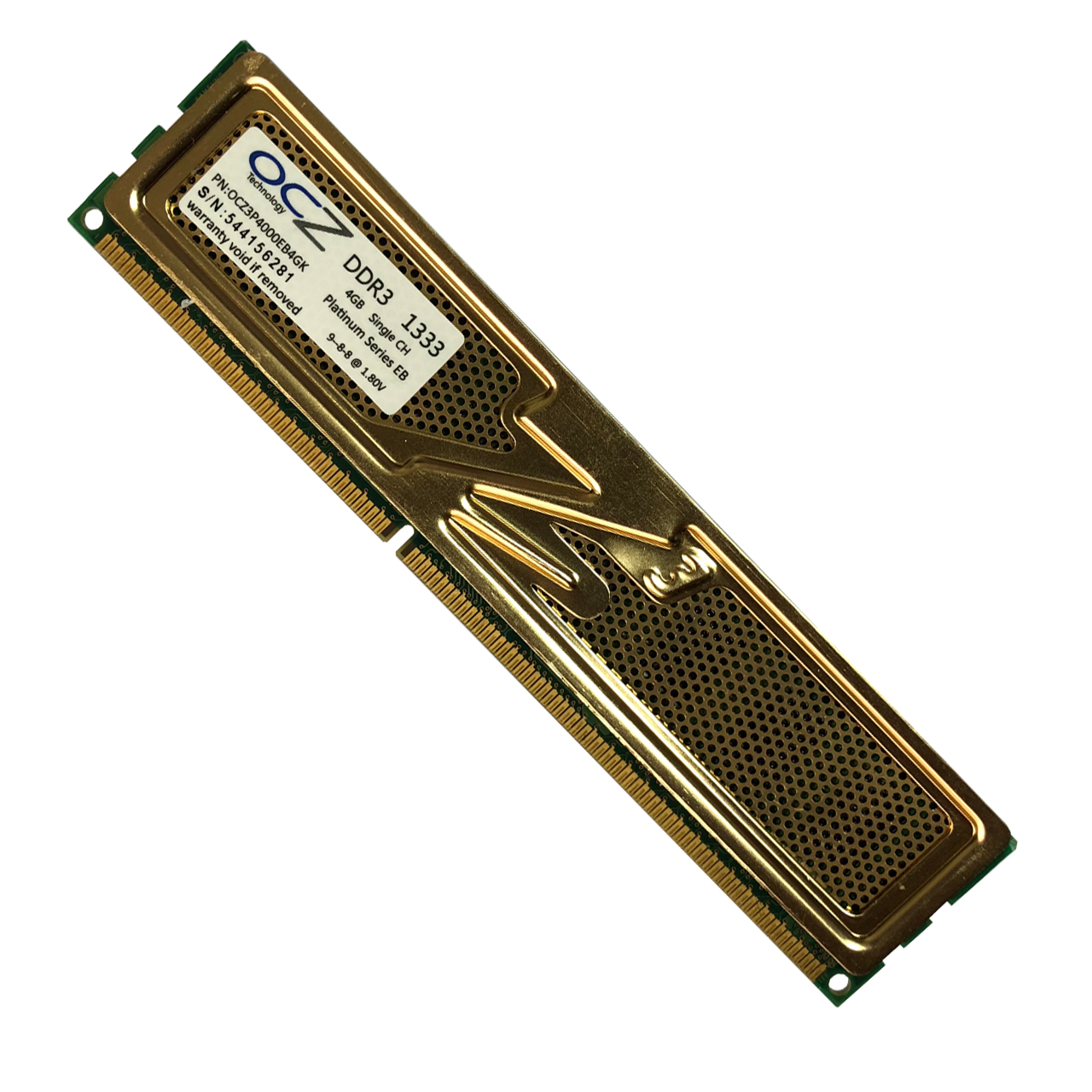 رم دسکتاپ DDR3 تک کاناله ۱۳۳۳ مگاهرتز CL9 او سی زد مدل platinum ظرفیت 4 گیگابایت