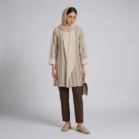 مانتو زنانه مدل لینن مجلسی 1117