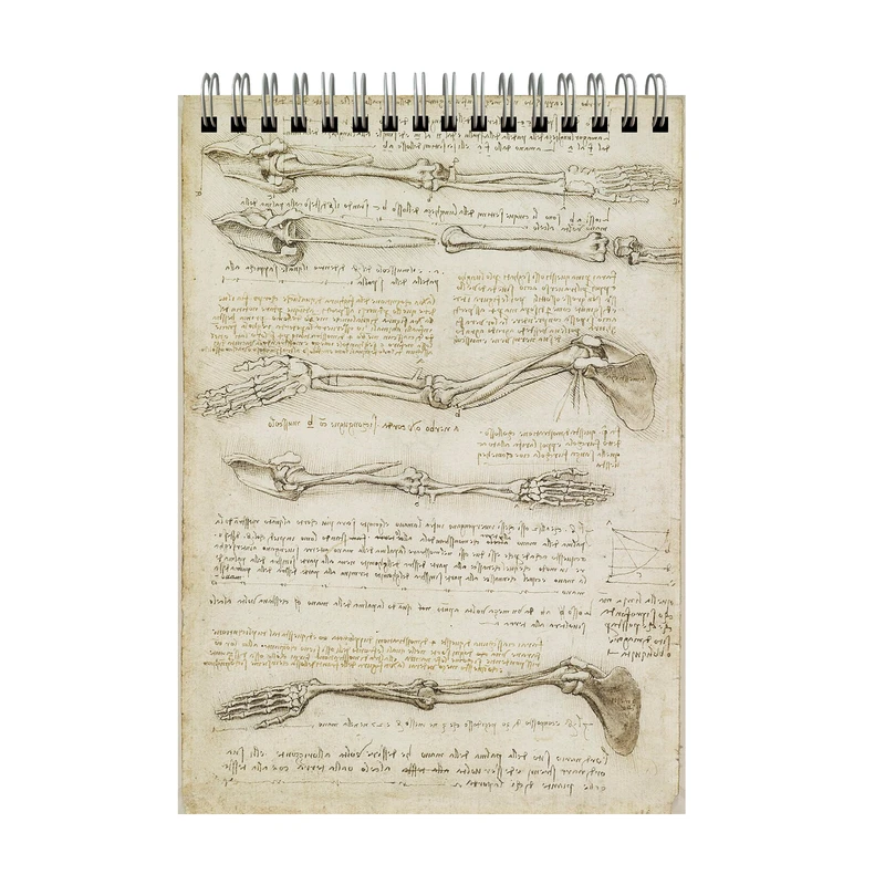 دفتر طراحی 60 برگ مدل طراحی اعضا بدن سه اثر داوینچی کد A5-60