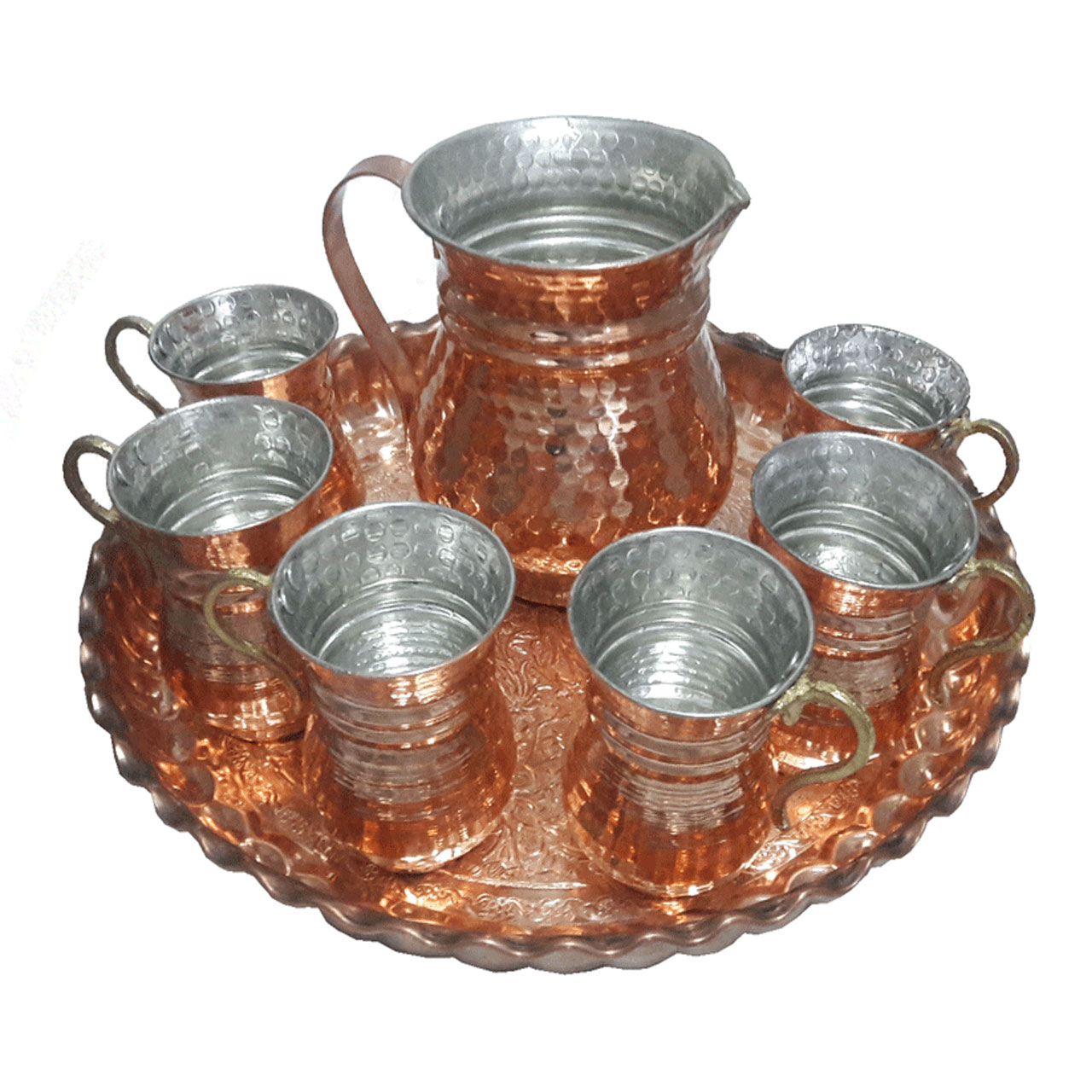 ست پارچ و لیوان مسی کد 3