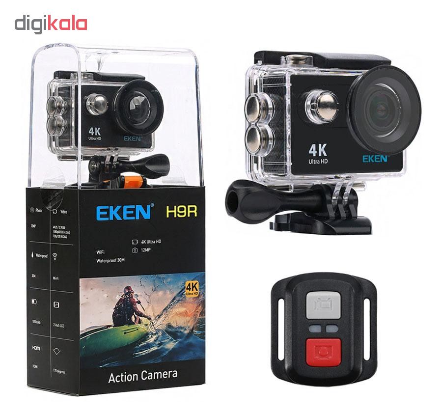 دوربین ورزشی اکن مدل H9R به همراه گیره های نگهدارنده