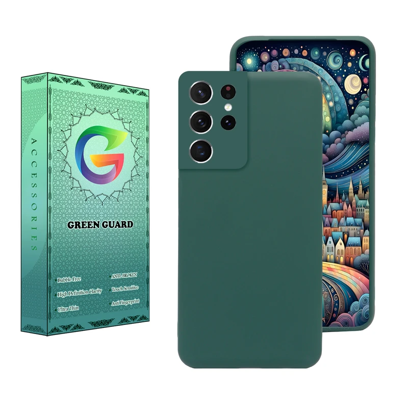 کاور گرین گارد مدل Kygo طرح سیلیکونی مناسب برای گوشی موبایل سامسونگ Galaxy S21 Ultra 