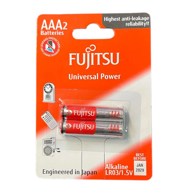 باتری نیم قلمی فوجیتسو مدل ER آلکالاین بسته ۲ عددی