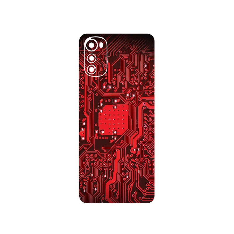 برچسب پوششی ماهوت مدل Red_Printed_Circuit_Board مناسب برای گوشی موبایل موتورولا Moto E32s