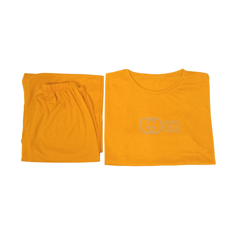 ست تی شرت و شلوار زنانه مدل orange کد 10