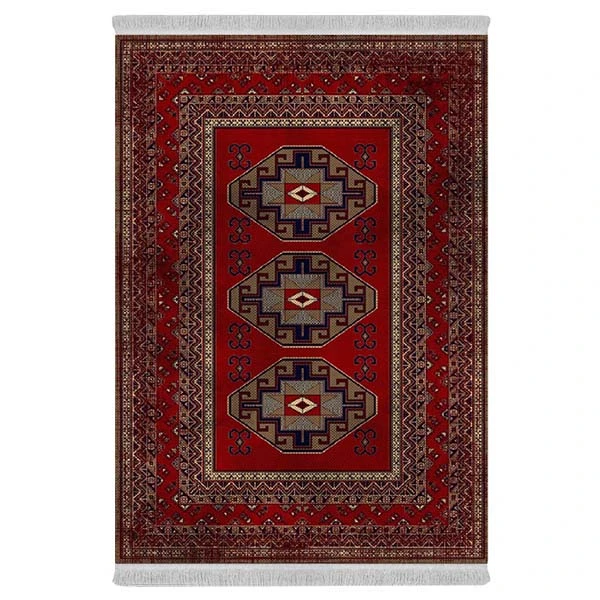 فرش پارچه‌ای دفه مدل فرشینه هازان مخمل کد 048