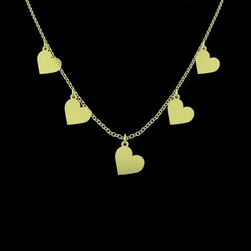 گردنبند طلا 18 عیار زنانه مدوپد مدل قلب کد RNA17541