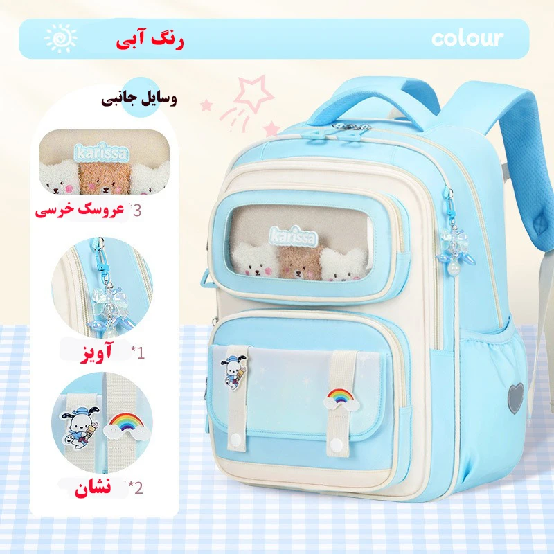 عکس شماره 4 : کوله پشتی مدرسه کاریسا مدل 5479