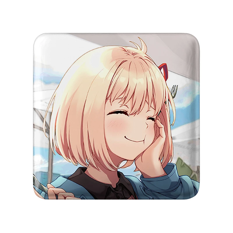 مگنت خندالو طرح چیساتو انیمه لیکوریس ریکویل Lycoris Recoil  مدل مربعی کد 22982